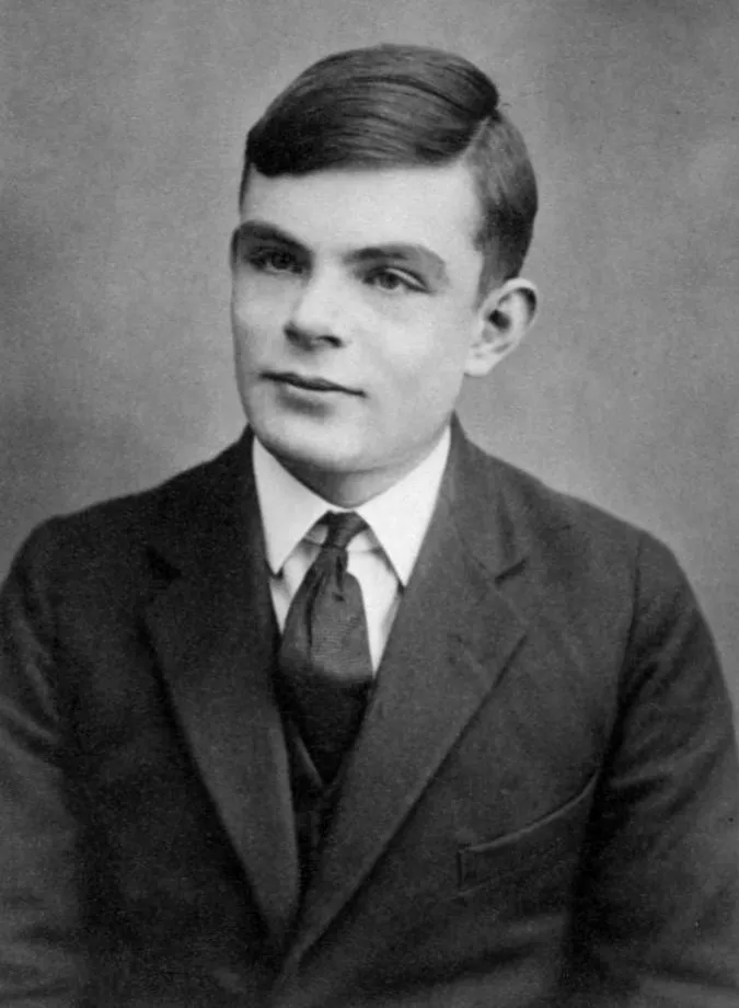 A photograph of Alan Turing as a teenager, around the age of sixteen