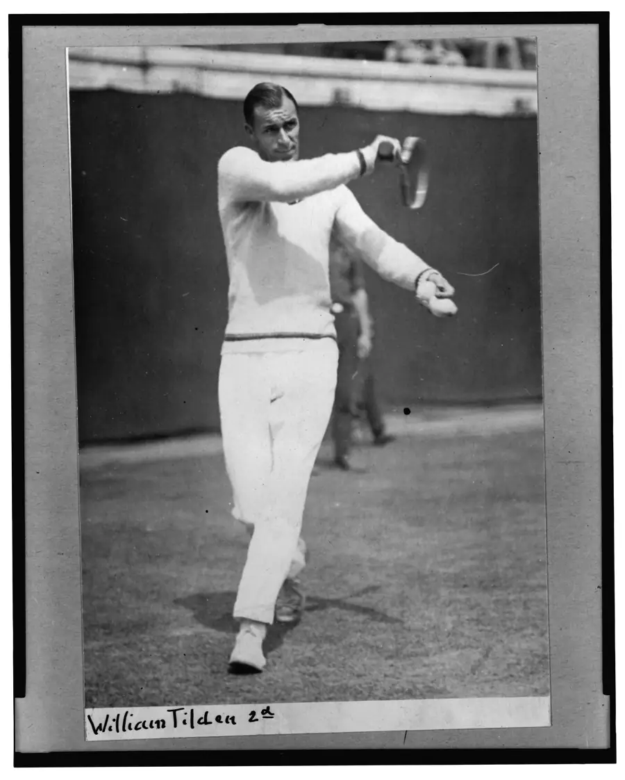 Bill Tilden (full-length portrait on court)