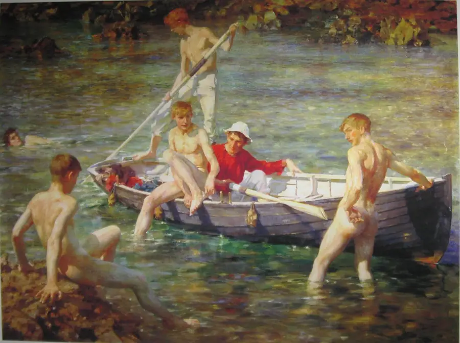 Henry Scott Tuke, Ruby, Gold and Malachite (1902)