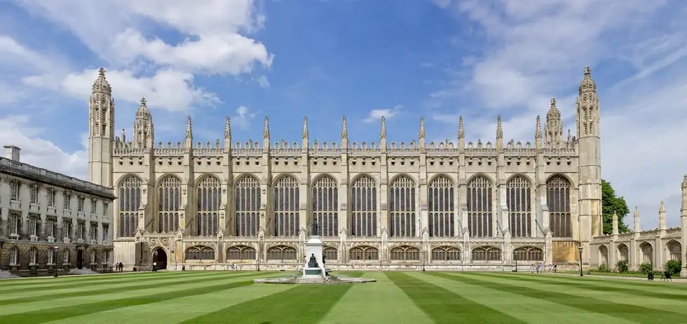 King's College, Cambridge, with its great Gothic chapel rising above the front court