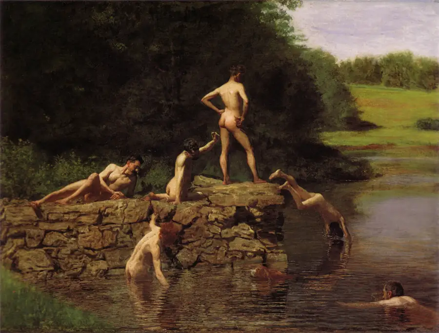 Thomas Eakins, Swimming (The Swimming Hole), 1885